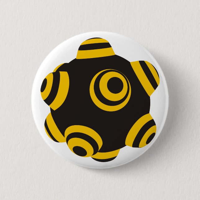 ClumpBubble Bumblebee 6 Cm Round Badge (Front)