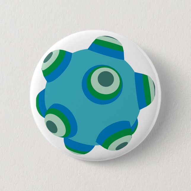 ClumpBubble of the seas 6 Cm Round Badge (Front)