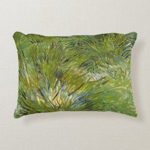 Clumps of Grass by Vincent van Gogh Decorative Cushion