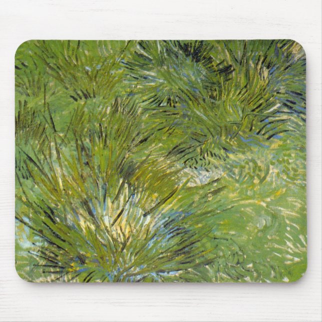 Clumps of Grass by Vincent van Gogh Mouse Mat (Front)
