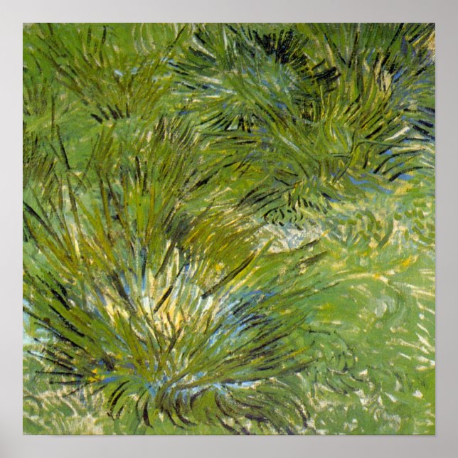 Clumps of Grass by Vincent van Gogh Poster (Front)