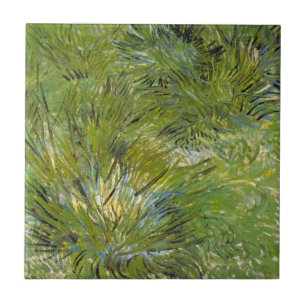 Clumps of Grass by Vincent van Gogh Tile