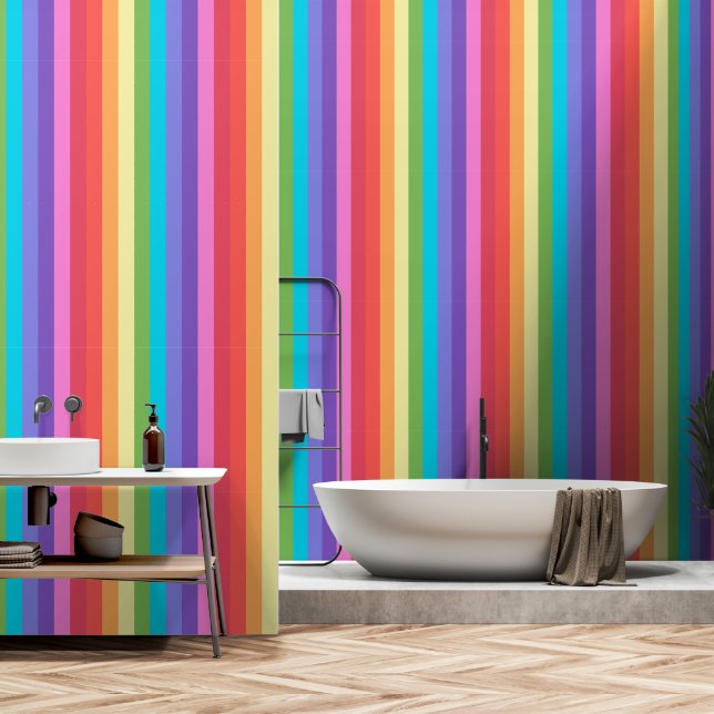 Clumpy Candy Stripe FC Vertical Wallpaper (Bathroom)