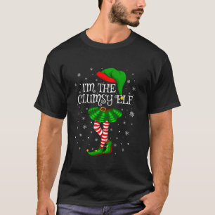 Clumsy Elf Christmas Matching Family Women Girls E T-Shirt