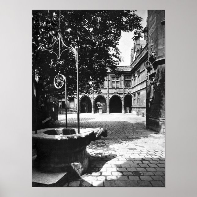 Cluny Hotel seen from the courtyard, Paris Poster (Front)