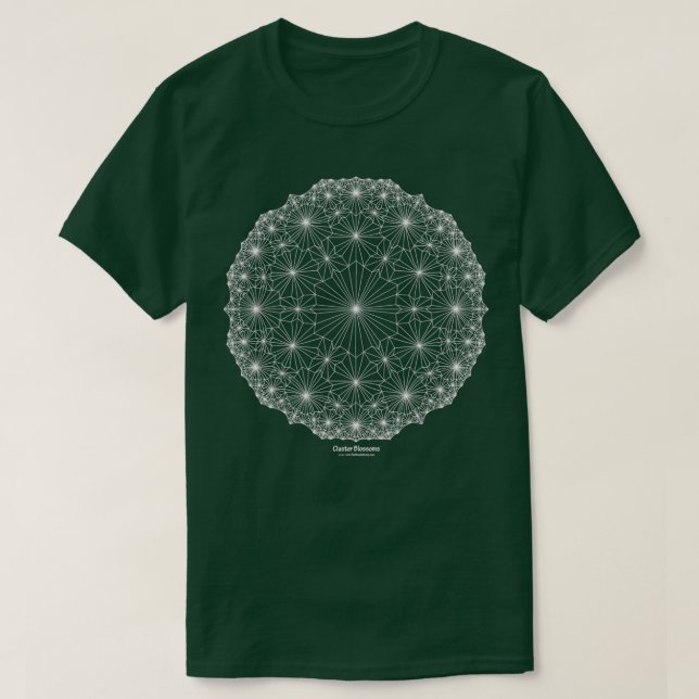 Cluster Blossoms white design T-Shirt (Design Front)