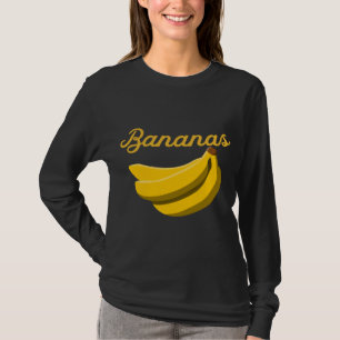 Cluster Of Bananas Funny Delicious Yellow Fruit Lo T-Shirt