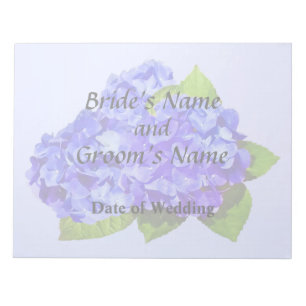 Cluster of Blue Hydrangea Wedding Products Notepad