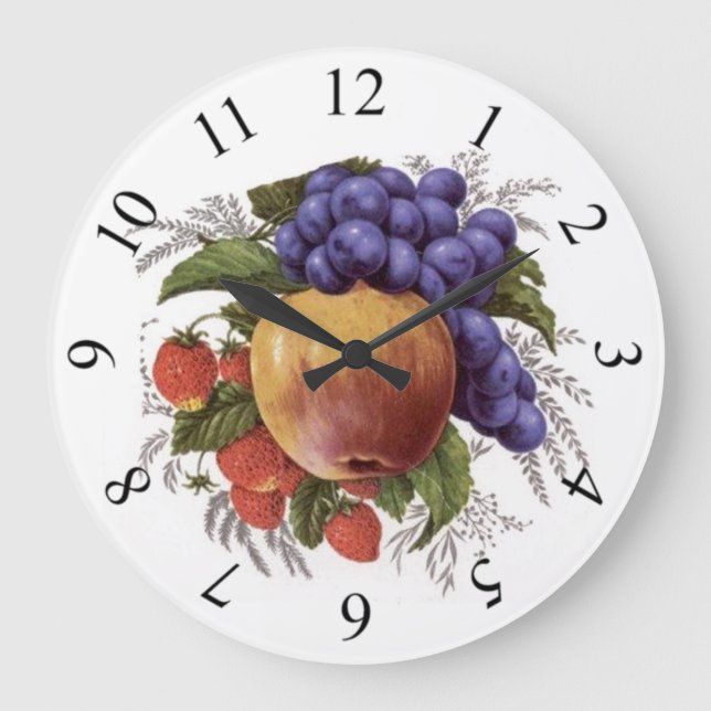 Cluster of Fruit Large Clock (Front)