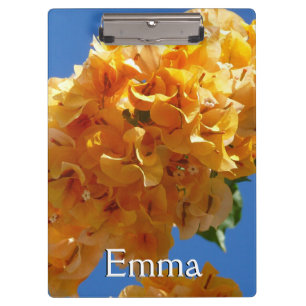 Cluster of Golden Bougainvillea Floral Clipboard