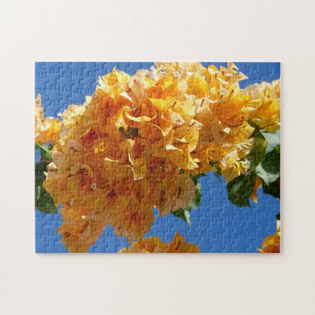 Cluster of Golden Bougainvillea Floral Jigsaw Puzzle (Horizontal)