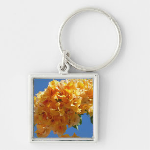 Cluster of Golden Bougainvillea Floral Key Ring