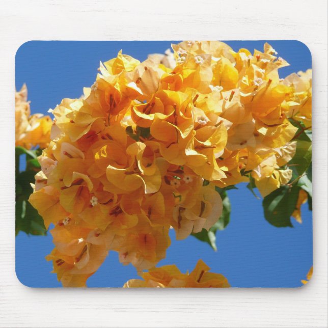 Cluster of Golden Bougainvillea Floral Mouse Mat (Front)