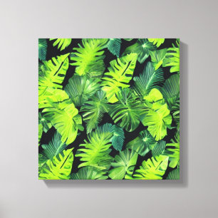 Cluster of Green Leaves Canvas Print