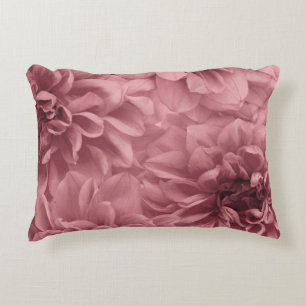 Cluster of ight Mauve Dahlias Floral Decorative Cushion