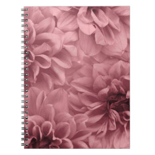 Cluster of Light Mauve / Pink Dahlia Flowers Notebook