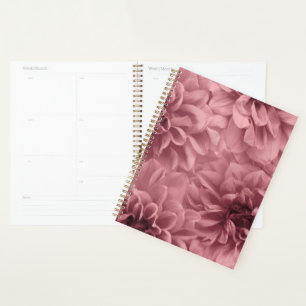 Cluster of Peach Dahlias Floral Planner