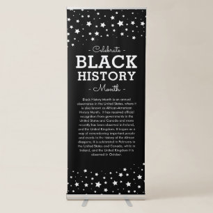 Cluster of Stars   Celebrate Black History Retract Retractable Banner