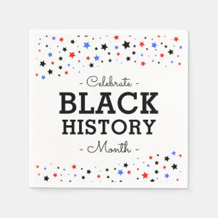 Cluster of Stars   Celebrate Black History RWBB Napkin