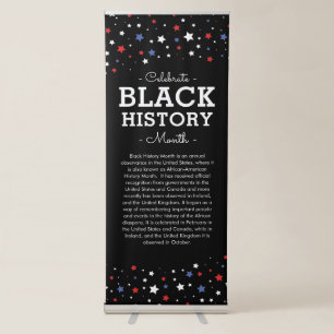 Cluster of Stars Celebrate Black History RWBB Retractable Banner