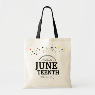 Cluster of Stars Celebrate Juneteenth RBYG Colou Tote Bag