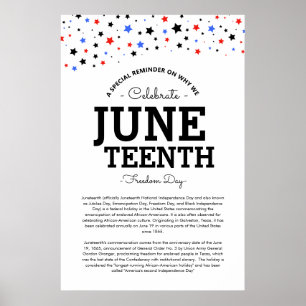 Cluster of Stars Juneteenth Information Poster