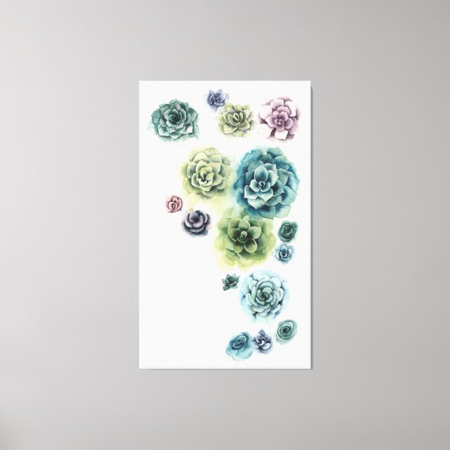 Cluster of Succulents Canvas Print (Front)
