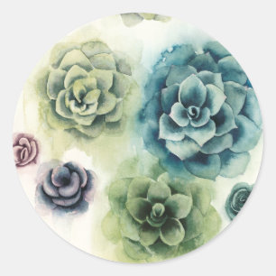 Cluster of Succulents Classic Round Sticker