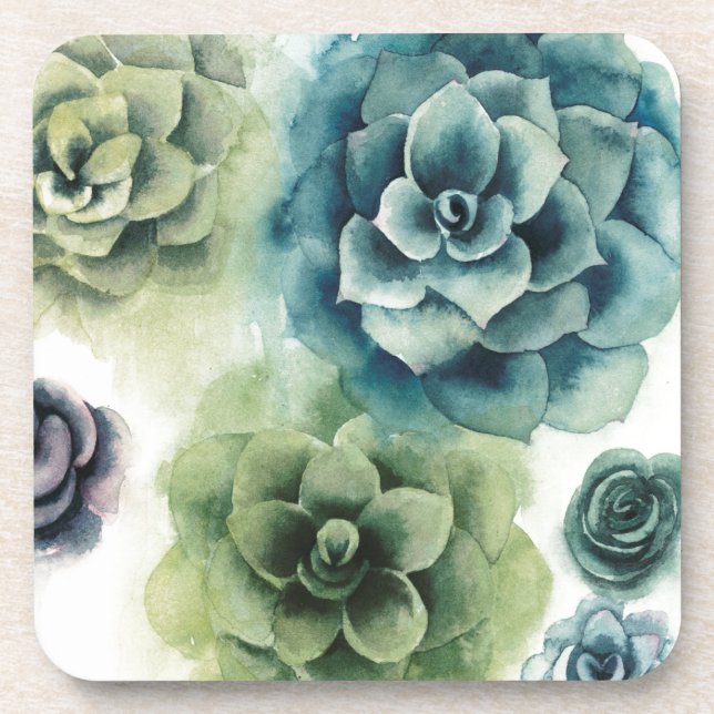 Cluster of Succulents Coaster (Front)