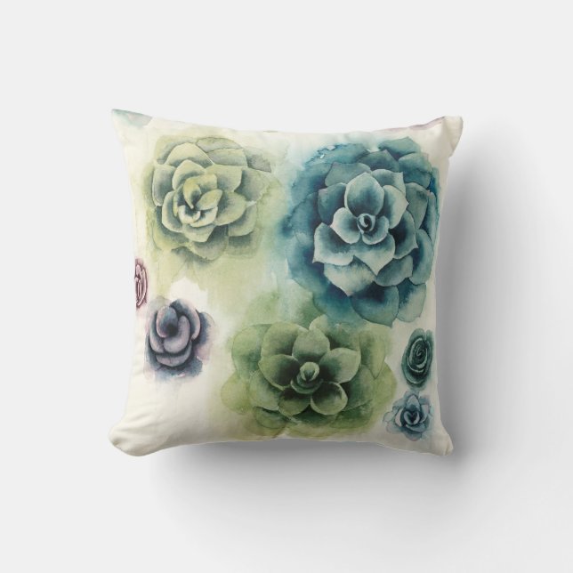 Cluster of Succulents Cushion (Front)