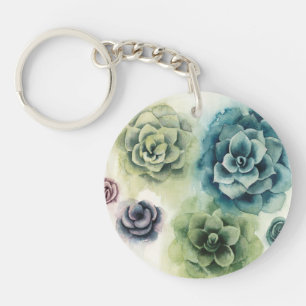 Cluster of Succulents Key Ring