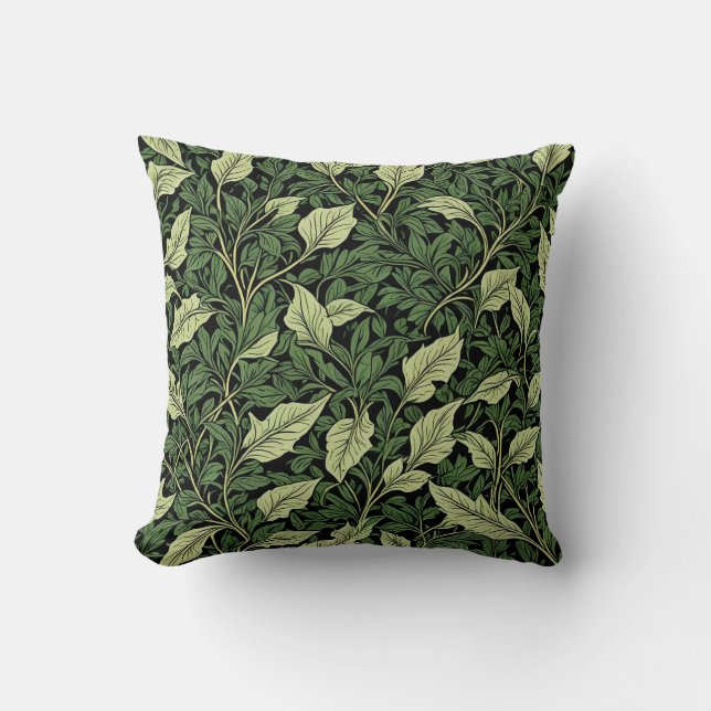 Cluster of Vines in Shades of Green Cushion (Front)