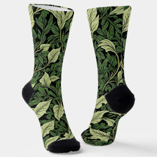 Cluster of Vines in Shades of Green Socks