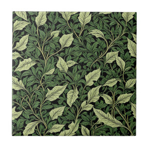 Cluster of Vines in Shades of Green Tile