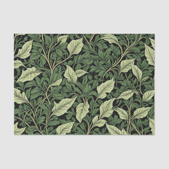 Cluster of Vines in Shades of Green Tissue Paper (Front)