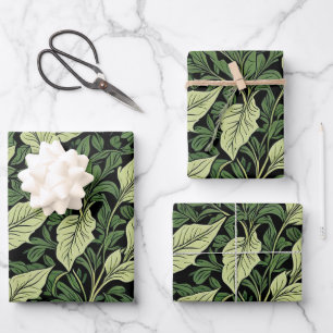 Cluster of Vines in Shades of Green Wrapping Paper Sheet