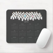 Clustered penguins calendar 2015 mouse mat (With Mouse)