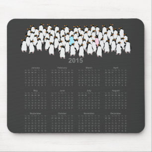 Clustered penguins calendar 2015 mouse mat