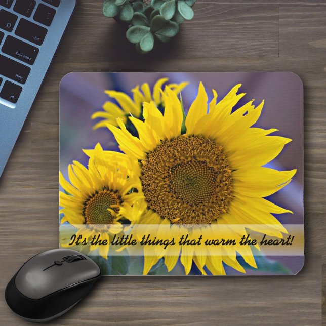 Clustered Sunflowers Close-Up Photograph Mouse Mat (Creator Uploaded)