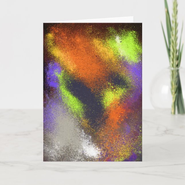 Clusters Orange Greeting Card (Front)
