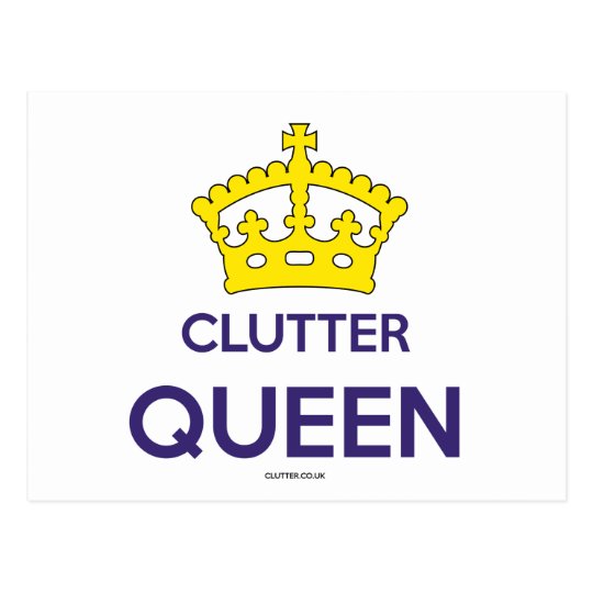 'Clutter Queen' Postcard