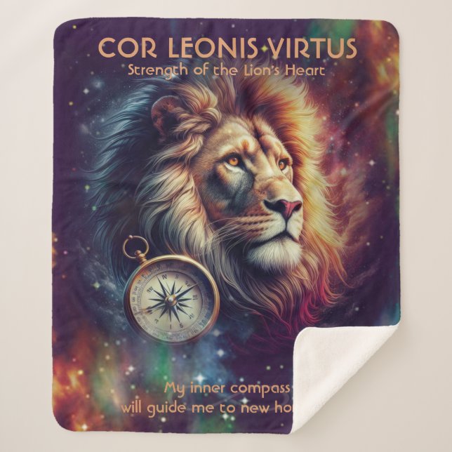 CLV-LIONCOMPASS3-BLANKET - SHERPA BLANKET (Front)