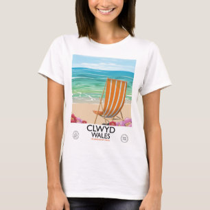 Clwyd Wales Seaside travel poster T-Shirt