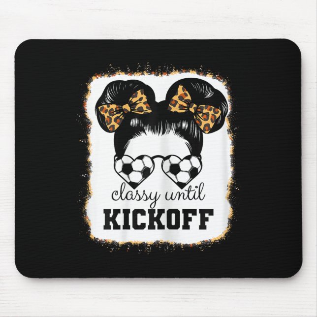 Cly Until Kickoff Bleached Leopard Funny Soccer Gi Mouse Mat (Front)