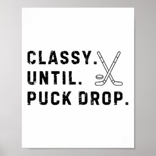 Cly Until Puck Drop Hockey Season Game Day Poster