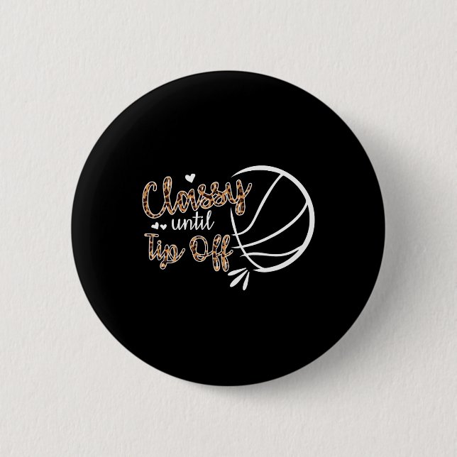 Cly Until Tip Off Bysketbyll Player Kids  6 Cm Round Badge (Front)