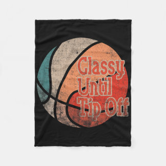 Cly Until Tipoff Sports Design Favourite Bysketbyl Fleece Blanket