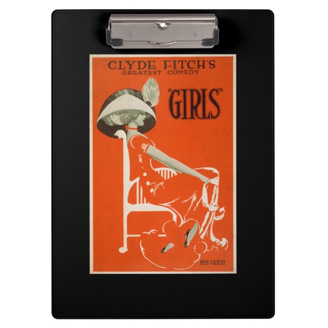 Clyde Fitch's Greatest Comedy, "Girls" Theatre 2 Clipboard (Front)