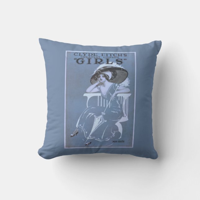 Clyde Fitch's Greatest Comedy, "Girls" Theatre Cushion (Front)