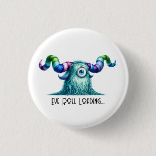 Clyde - One-Eyed Curious Monster 3 Cm Round Badge